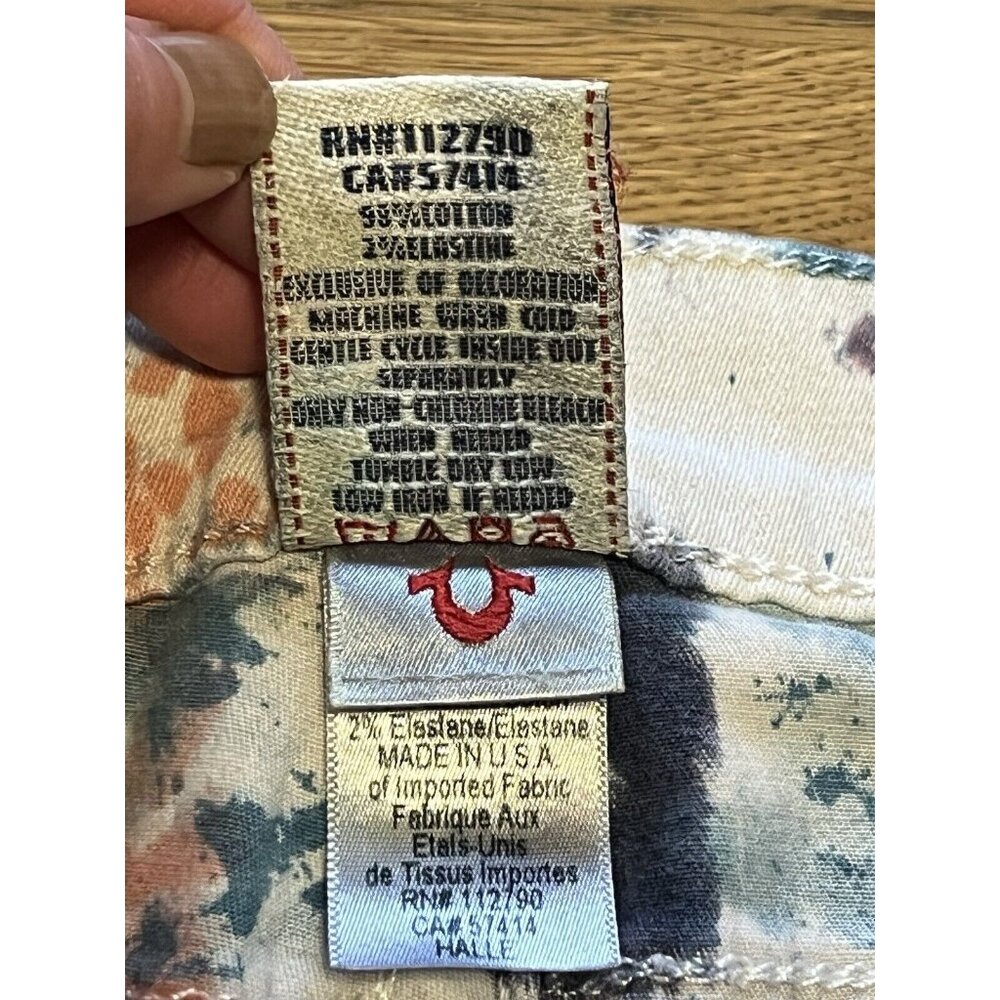 True Religion Halie Tie Dye Jeans Mens? Size 31 Modern Designer Preppy‎ Party - Picture 8 of 16